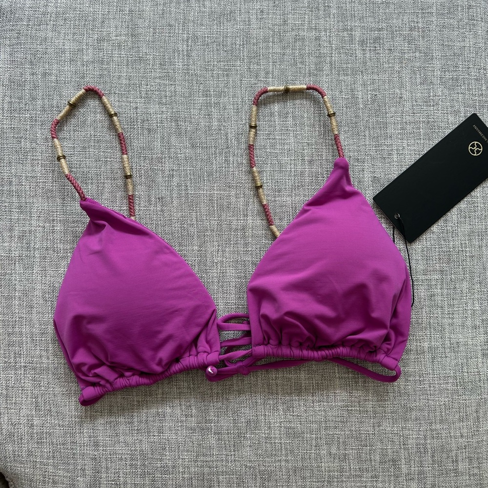 Vix Paula Hermanny Bikini Top with Beaded Straps